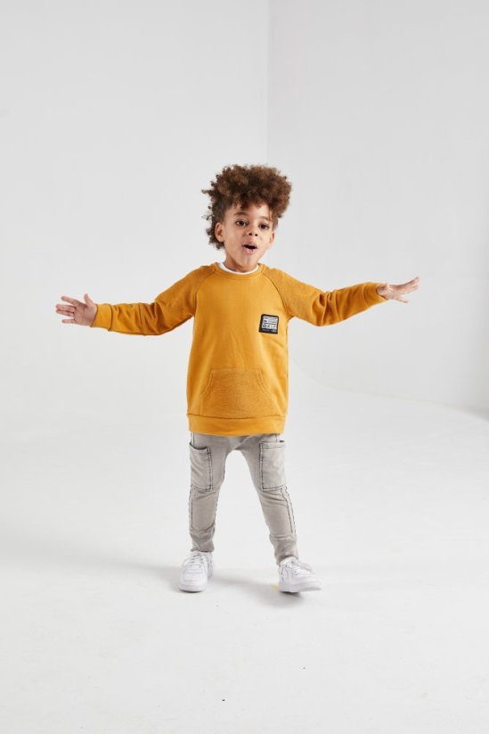 MIKINA MUSTARD MINIKID LOGO