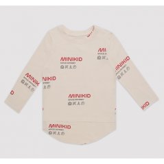 LONGSLEEVE BEIGE RED LOGO FULL