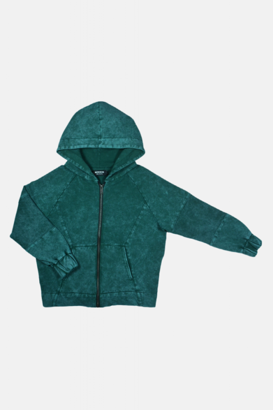 VINTAGE GREEN PANEL HOODIE/ Detská mikina