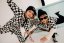 Mikina B&W CHECKERED HOODIE