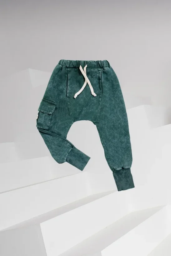 FRINGLE GREEN PANTS green / Detské nohavice - Veľkosť Booso: 6/7 rokov