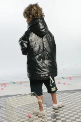 BLACK CLASSIC COAT black / Detská jarná bunda