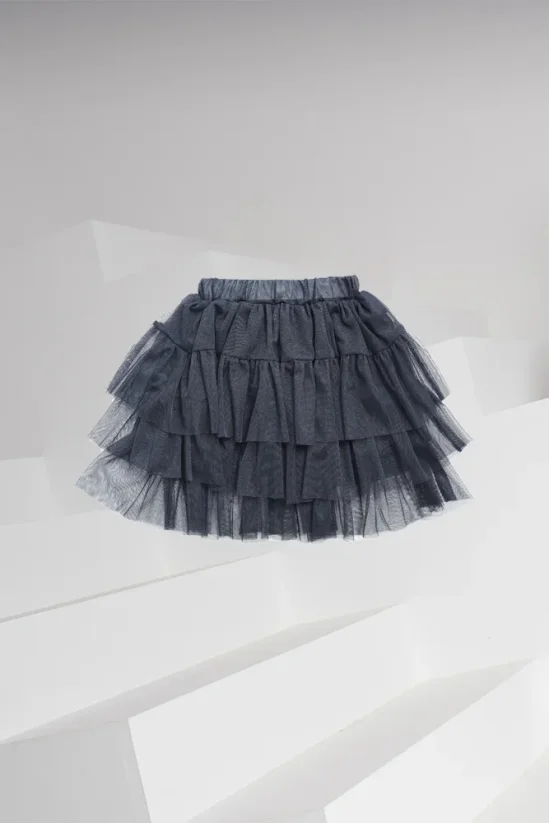 TULLE SKIRT graphite / Dievčenská tylová sukňa