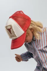 RED TRUCKER CAP red/white / Šiltovka so sieťkou