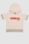 BEIGE H- T-SHIRT / Tričko s kapucňou a krátkym rukávom