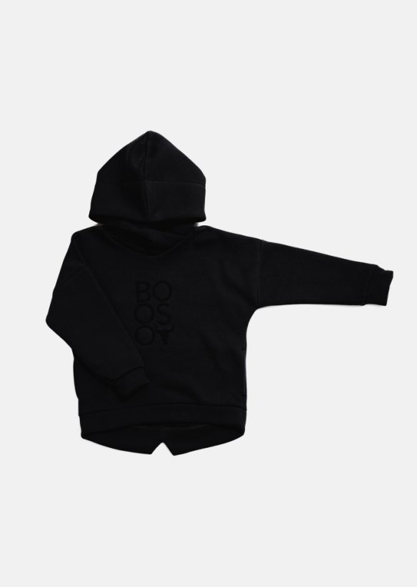 BOOSO HOODIE BLACK / Teplá čierna mikina