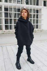 BOOSO HOODIE BLACK / Teplá čierna mikina