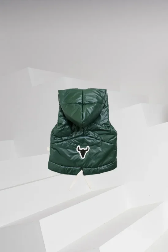 VEST green / Detská vesta - Veľkosť Booso: 6/7 rokov