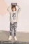 STRIPED SPLASH PANTS dark blue/gray/ Detské nohavice