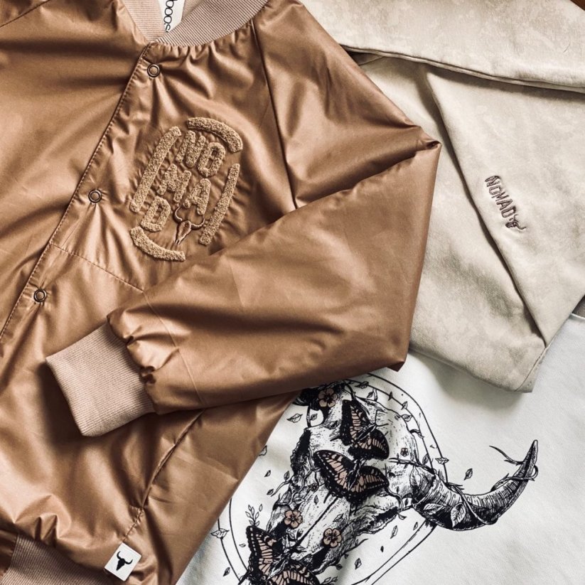 NOMAD BOMBER camel / Detská bomber bunda - Veľkosť Booso: 2/3 roky