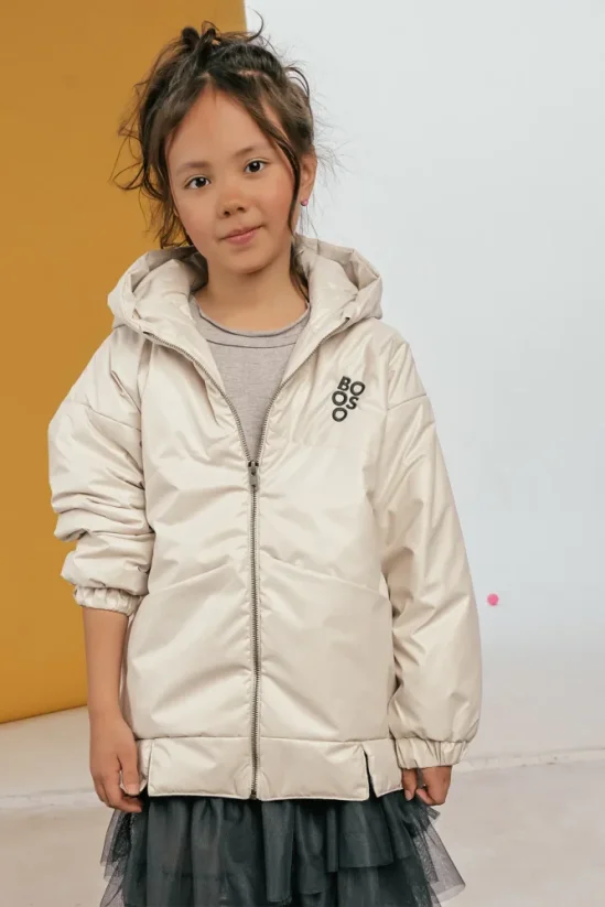 BEIGE CLASSIC COAT beige / Detská bunda - Veľkosť Booso: 8/9 rokov