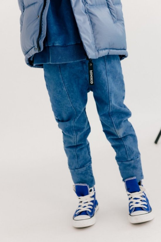Nohavice VINTAGE NAVY STRAIGHT CUT PANTS - Veľkosť: 86/92