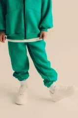 Emerald Green Tape Pants / Detské nohavice