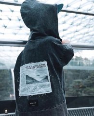 HOODIE BLACK UFO / Čierna mikina UFO