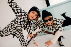 Mikina B&W CHECKERED HOODIE