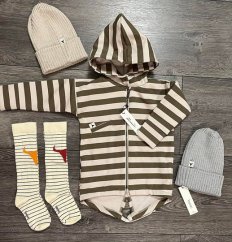 Pásikavá mikina na zips / ZIP STRIPED HOODIE