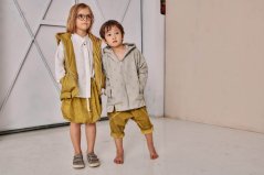 BEIGE BOOSO COAT / Vzorovaná bunda Booso