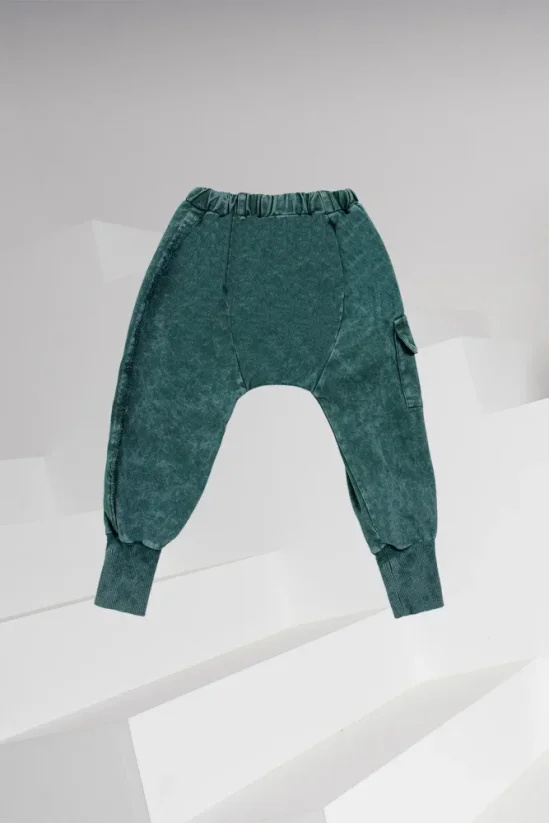 FRINGLE GREEN PANTS green / Detské nohavice - Veľkosť Booso: 6/7 rokov