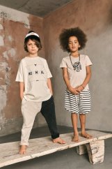 NOHAVICE DOUBLE NOMAD PANTS ivory/black