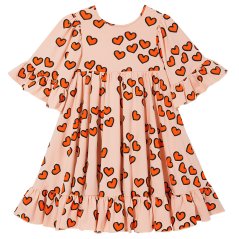 Boho šaty Pale Pink Hearts