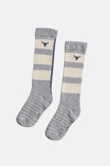 STRIPE BISON SOCKS ecru/gray marl / Detské podkolienky