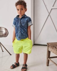 JEANS SHIRT blue / Džínsová košeľa  s krátkym rukávom
