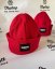 RED COTTON HAT / Červená vrúbkovaná čiapka