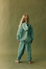 Khaki Pocket Hoodie / Detská mikina