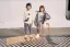 STRIPED SPLASH PANTS dark blue/gray/ Detské nohavice