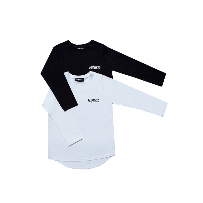 Čierne tričko s dlhým rukávom MINIKID CLASSICS - Veľkosť: 134/140