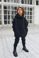 BOOSO HOODIE BLACK / Teplá čierna mikina