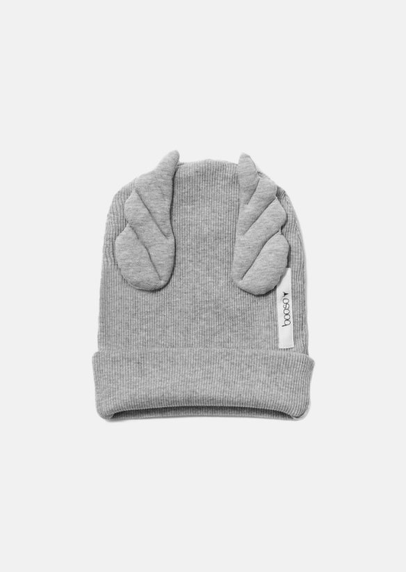 RIBBING BEANIE WINGS GRAY MARL - Veľkosť Booso: 2/3 roky
