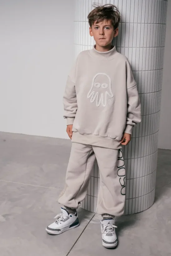 GHOST SWEATSHIRT taupe / Detská teplá mikina