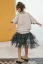 TULLE SKIRT graphite / Dievčenská tylová sukňa