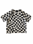 Tričko OVERSIZE CHECKERED T-SHIRT B&W - Veľkosť: 110/116