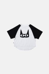 DOUBLE CAT TEE ecru/black cat / Detské tričko