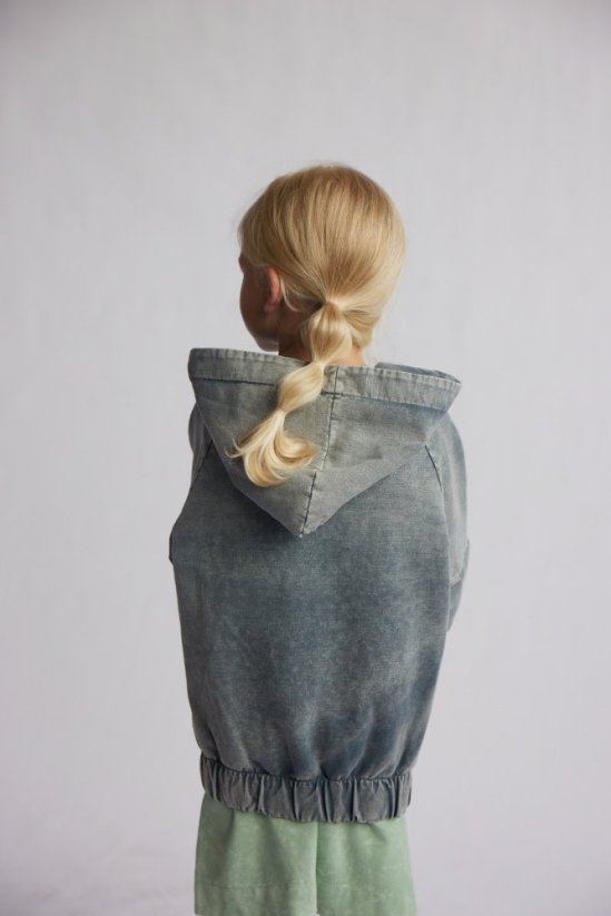 CONCRETE PANEL HOODIE / Detská mikina betón - Veľkosť: 122/128