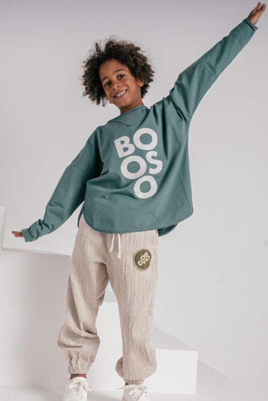 Tričko GREEN BOOSO LONGSLEEVE green/gray - Veľkosť Booso: 10/11 rokov