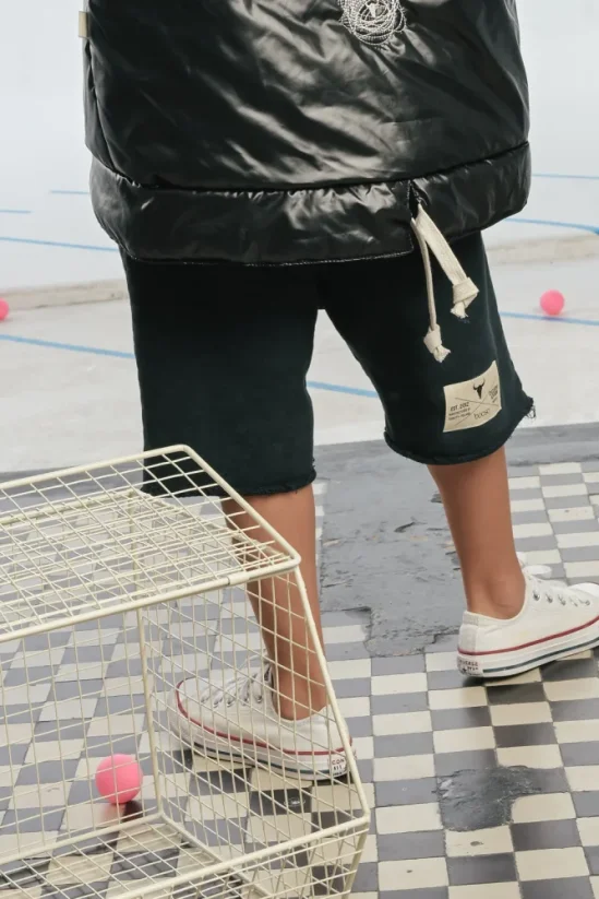 STRIPE SHORTS graphite / Detské šortky