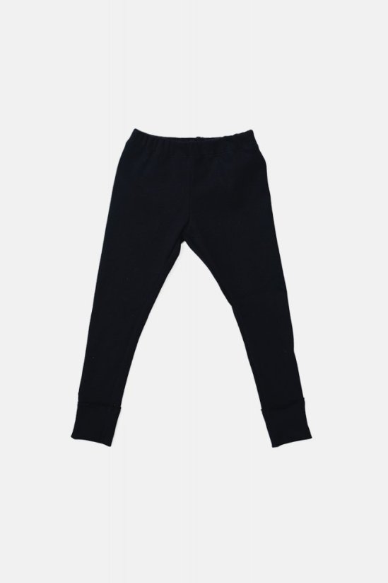 RIBBED LEGGINS black / Detské vrúbkované legíny - Veľkosť Booso: 6/7 rokov