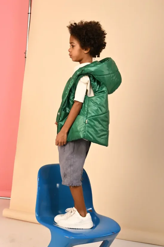 GREEN VEST / Detská vesta - Veľkosť Booso: 10/11 rokov
