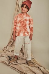 TERRA TIEDYE SWEATSHIRT / Batikovaná mikina terakota