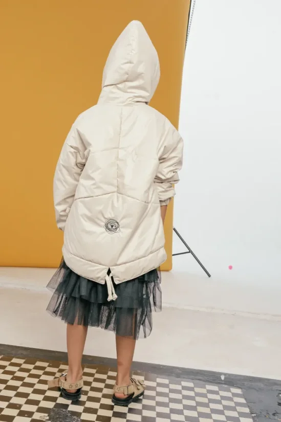 BEIGE CLASSIC COAT beige / Detská bunda - Veľkosť Booso: 8/9 rokov