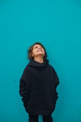 BOOSO HOODIE BLACK / Teplá čierna mikina