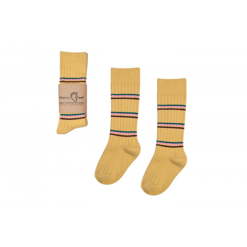 Podkolienky Retro Spinning top - Mamas feet: 0-2 roky