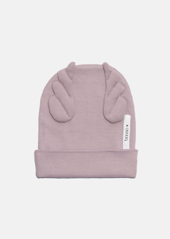 RIBBING BEANIE WINGS DUSTY PINK