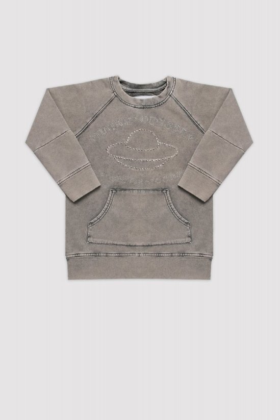 SWEATSHIRT ACID GREY UFO - Veľkosť: 74/80