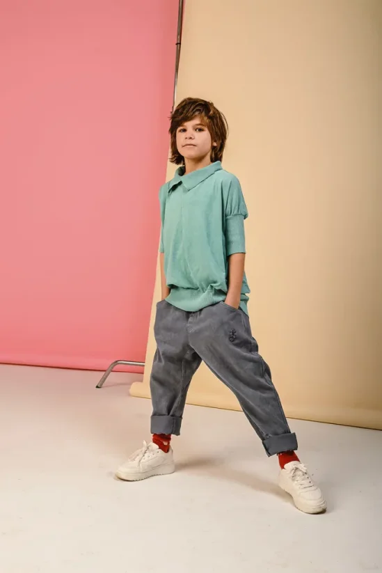 JEANS PANTS deep blue/ Džínsové nohavice s dierami - Veľkosť Booso: 6/7 rokov