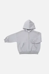 WARM ZIP HOODIE gray / Detská teplá mikina na zips