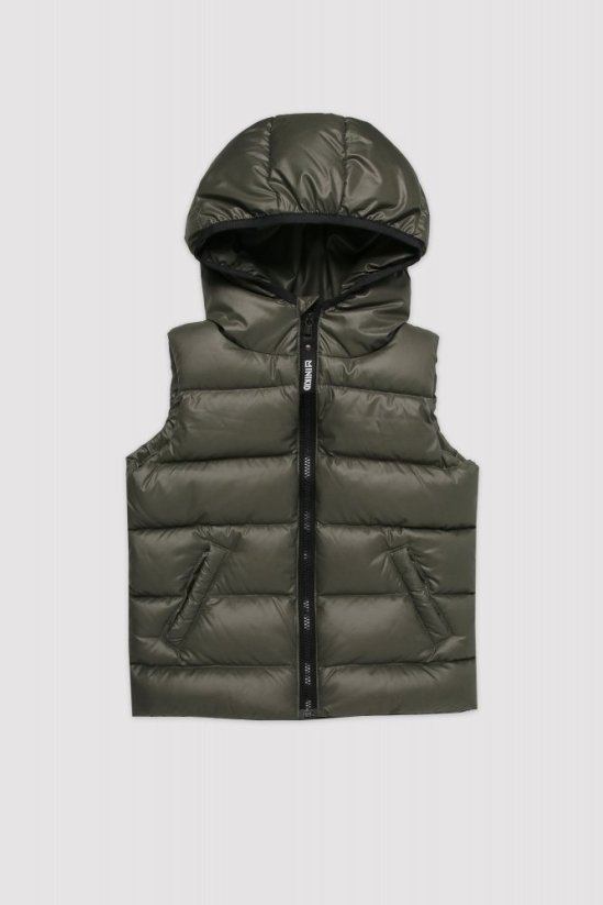 Vesta MINIKID DOWN VEST KHAKI - Veľkosť: 122/128